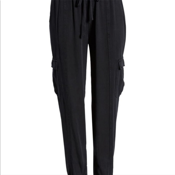 Thread & Supply Black Lightweight Pull On Cargo Pocket Jogger Pant Women's XXS - Picture 7 of 12
